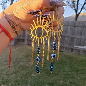 Evil eye earrings